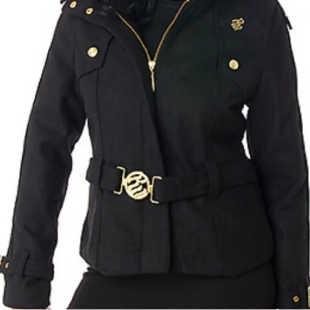 Vintage Rocawear Belted Wool Pea Coat - Picture 1 of 12